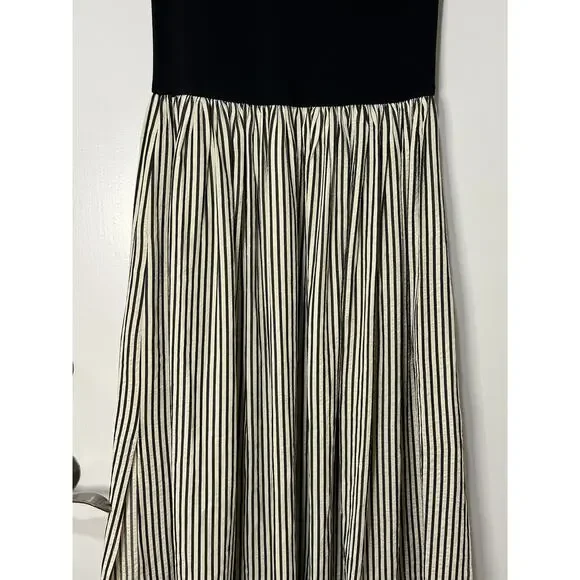 Brave + True Daphne Striped Sleeveless Crew Neck Maxi Dress Black Size XL NWOT - Picture 7 of 16
